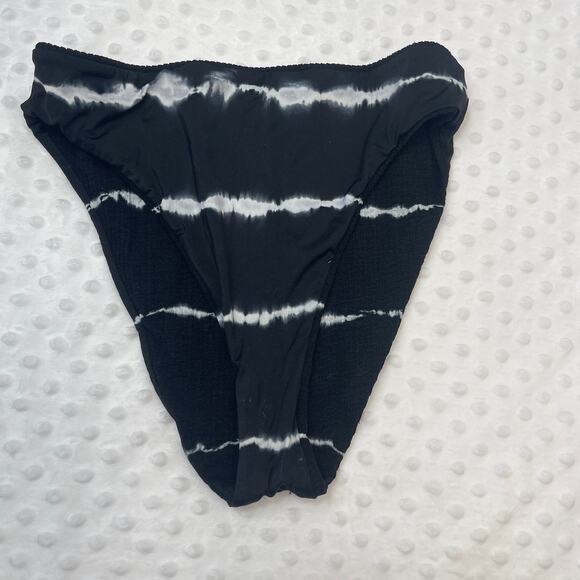 Becca Iconic Swim High Waist Bikini Bottoms Black Medium - Picture 9 of 10